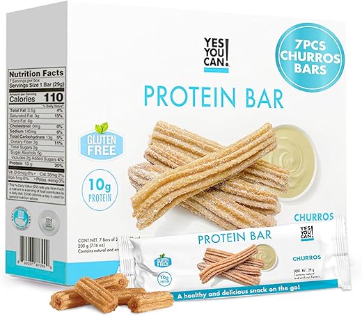 Barras de Alta Proteína – Caixa com 7-1 Pacote: Lanches Proteicos para Toda a Família, Snack Rico em Proteínas, Snack Saboroso e Saboroso, Snack Saudável e Crocante - Yes You Can!