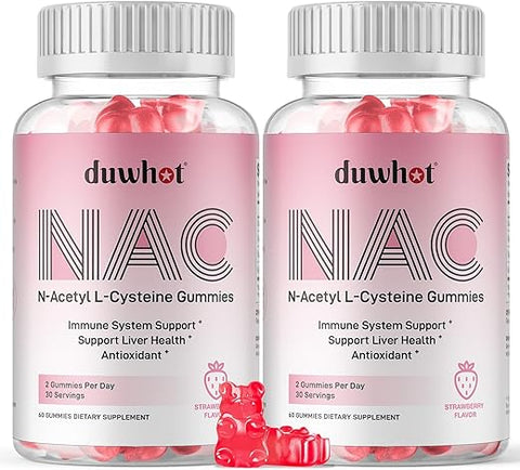 duwhot - NAC Gummies 600mg – Suplemento de N-Acetil Cisteína em Gomas para Antioxidantes