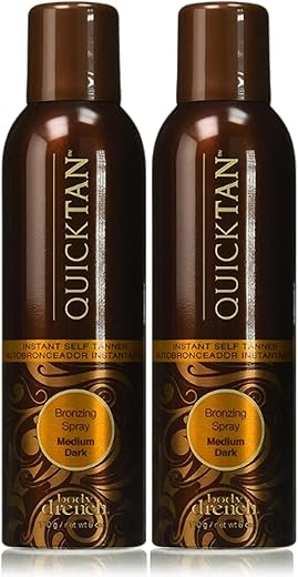 Quicktan Spray Bronzeador Médio Escuro 170g (Pack com 2) - Body Drench