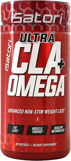 Ultra CLA – Óleo de Cártamo Ômega 3 6 9 Peixe Ácido Linoleico Conjugado – Perda de Peso Natural, Potencializador de Exercícios, Queimador de Gordura, Tonificador Muscular – Livre de Estimulantes – 100% Original - iSatori