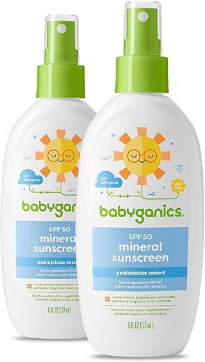 Protetor Solar Babyganics SPF 50 Spray | Proteção UVA UVB | Octinoxate | 118 ml