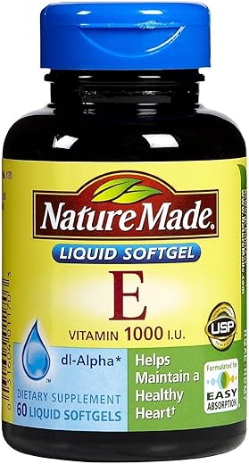 Vitamina E 1000 UI – 60 Cápsulas Líquidas - Nature Made