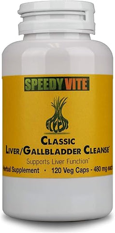 SpeedyVite - Limpeza e Desintoxicação Clássica do Fígado/Vesícula Biliar (120 cápsulas vegetais) – Cardo Mariano, Raiz de Dente-de-leão e Mais