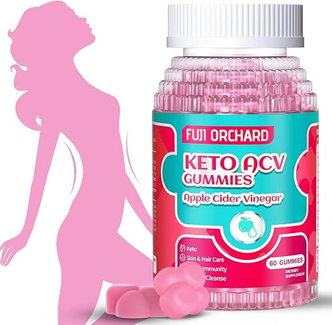 FUJI ORCHARD - 2 Pack – Gummies Keto ACV, 1500mg Keto ACV Gummies, Gummy Keto com Vinagre de Maçã, 60 Gummies por Frasco para 60 Dias