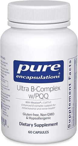 Ultra B-Complex com PQQ | Suplemento de Vitamina B para Apoiar Nervos, Células, Metilação e Saúde Mitocondrial* | 60 Cápsulas - Pure Encapsulations