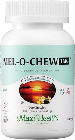 Melatonina Mastigável, Sabor de Frutas Vermelhas, 1mg para Adultos ou Adolescentes, Auxílio Natural para Adultos, Alternativa aos Gummies de Melatonina com 1 mg - Maxi Health