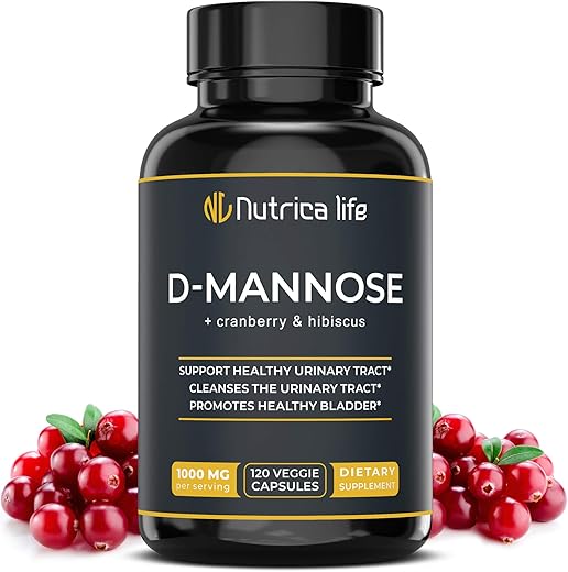 Nutrica Life - Tratamentos para Infecção Urinária D Mannose 1000mg Cápsulas – Potente D-Mannose