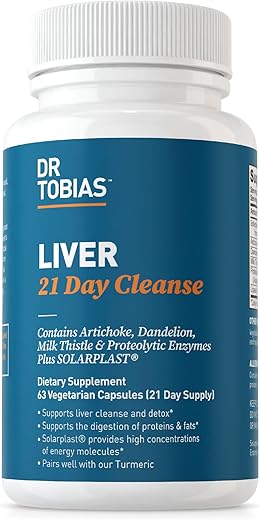 Liver 21 Day Cleanse: Desintoxicação Herbal do Fígado com Solarplast, Alcachofra, Cardo de Leite - Dr. Tobias