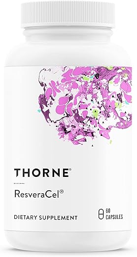 ResveraCel – Nicotinamida Riboside com Quercetina Fitossoma e Resveratrol – Suporte ao Envelhecimento Saudável, Metilação, Produção de Energia Celular e Metabolismo – 60 Cápsulas - THORNE