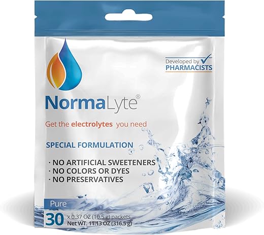 Sais de Reidratação Oral para Gerenciamento Dietético dos Sintomas da Síndrome de POTS – 1 Pacote com 30 Sachês (Rende 500mL por Embalagem) – Suplemento Energético, Potássio - NormaLyte