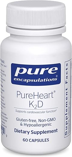 PureHeart K2D – Suplemento para a Saúde do Coração – com Vitamina K2 – 60 cápsulas - Pure Encapsulations
