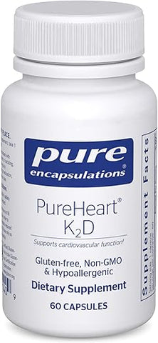 PureHeart K2D – Suplemento para a Saúde do Coração – com Vitamina K2 – 60 cápsulas - Pure Encapsulations
