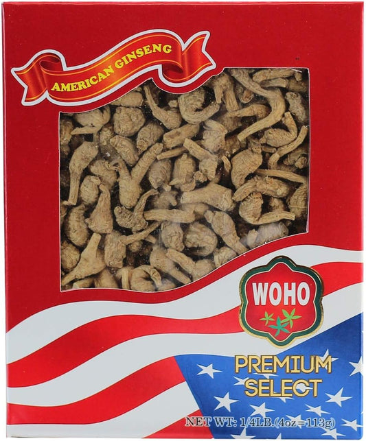 WOHO Premium Select Ginseng Americano 4oz (113g) – Pequeno e Concentrado - Woohoo Natural