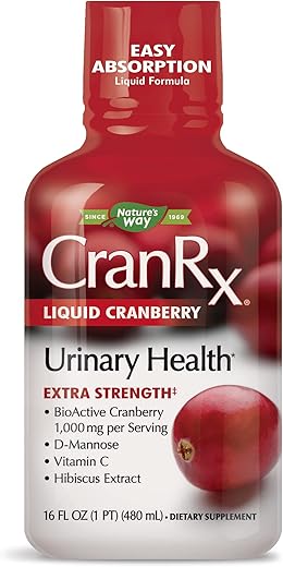 Nature's Way - Nature’s Way CranRx Extra Strength Cranberry 1,000 mg, D-Mannose Vit C Hibiscus – 473 ml
