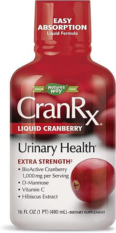 Nature's Way - Nature’s Way CranRx Extra Strength Cranberry 1,000 mg, D-Mannose Vit C Hibiscus – 473 ml