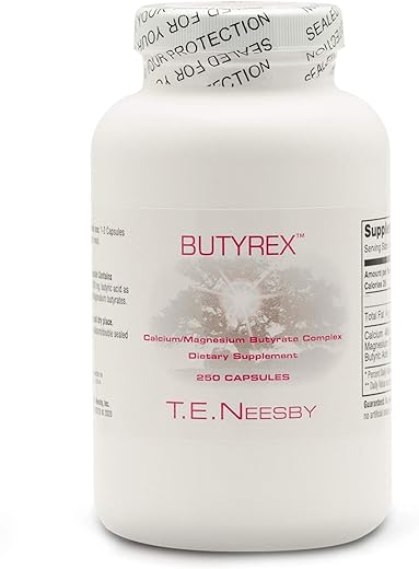 Butyrex – Suplemento Alimentar de T.E. Neesby, 600mg, 250 Cápsulas - Jigsaw Health