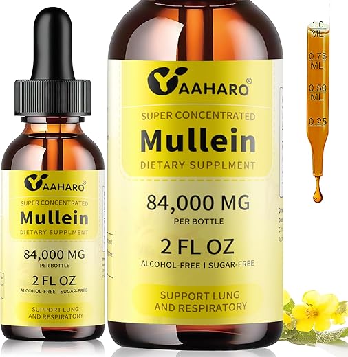 YAAHARO - Gotas de Verbascum para os Pulmões – Apoio à Limpeza Pulmonar | Marca: Verbascum