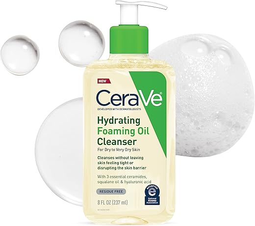 Espuma de Limpeza Hidratante com Óleo | Limpeza Hidratante com Óleo para o Rosto - CeraVe