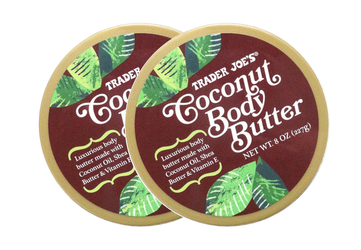 TJ's - Trader Joe’s Manteiga Corporal de Coco, 8 Onças (Pacote com 2) – Hidratante Natural para Pele