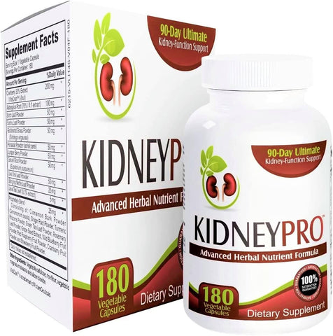 Elevate Recovery Supplements - Kidney-Pro: Fórmula com 21 Suplementos para Saúde Renal – Suporte Total aos Rins – Detox Renal – 180 Cápsulas Vegetarianas