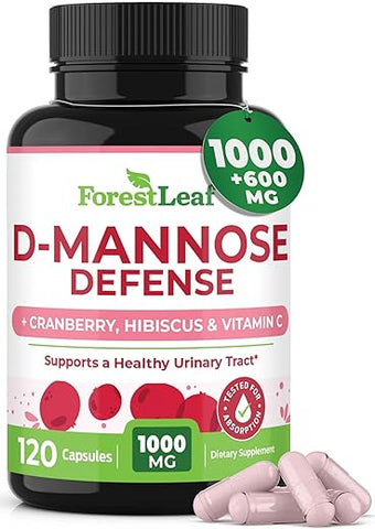 D Mannose 1000mg Cápsulas – D-Mannose com Cranberry e Hibisco | Compre Agora! - ForestLeaf