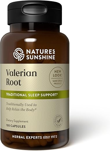 Nature's Sunshine - Nature’s Sunshine Valerian Root 100 Cápsulas | Suplemento Herbal Promove Relaxamento, Suporta o Sono e Oferece Suporte Natural ao Sistema Nervoso