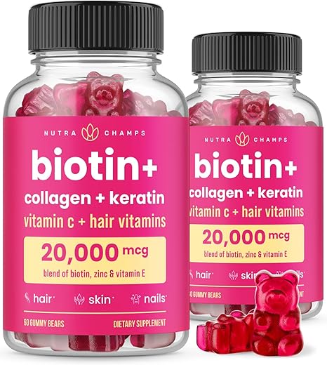 NutraChamps - Hair Skin: Fórmula Avançada para Cabelos e Pele – 100% Natural e Eficaz