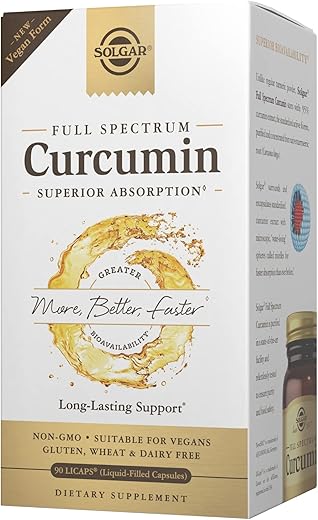 SOLGAR - Solgar Full Spectrum Curcumin – 90 LiCaps – Absorção Superior – Cérebro, Articulações – 90 cápsulas – Solgar