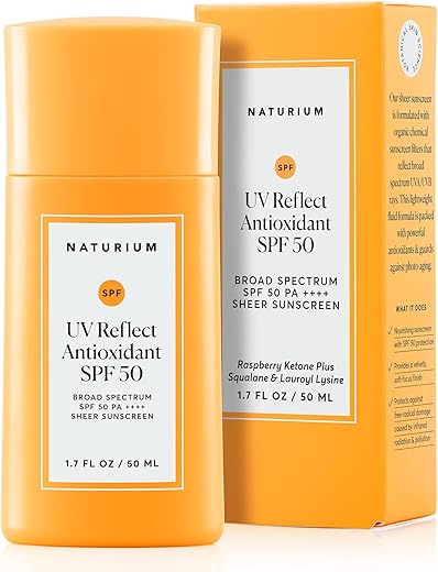 UV Reflect Antioxidante, Protetor Solar Facial Leve FPS 50 PA de Amplo Espectro  Naturium - Naturium