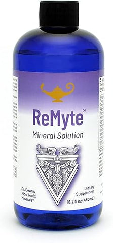 ReMyte Solução Mineral de Eletrólitos, Mineral Líquido Multimineral, 12 Minerais Incluindo Iodo, Selênio, Zinco, Magnésio, Boro, 480 ml – por Dr. Carolyn Dean - RnA ReSet
