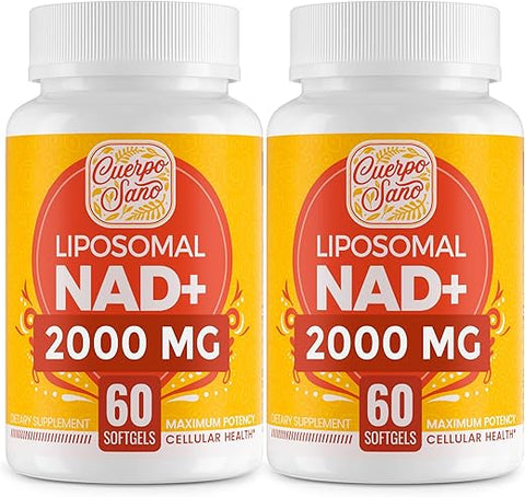 Cuerpo Sano - Suplemento NAD Lipossomal de 2000 MG, Alta Absorção, Mais Eficiente que o Nicotinamida Ribosídeo, Puro – Marca em Destaque