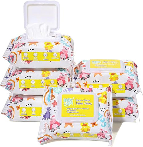 Lenços Umedecidos para Bebês, 180 Unidades, Sem Perfume, 18,8 x 18,3 cm, Hidratantes e Refrescantes, Uso Multiuso, Ideal para Viagens - HAPPY BUM