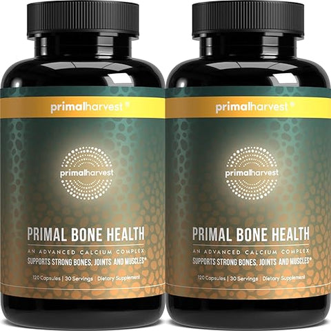 2 Pack: Complexo de Saúde Óssea com Carbonato de Cálcio para Homens – Fortaleça seus ossos com Primal Harvest - Primal Harvest