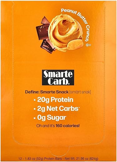 Barra de Amendoim NuGo Nutrition Smarte Carb 12 Barras – Crocante