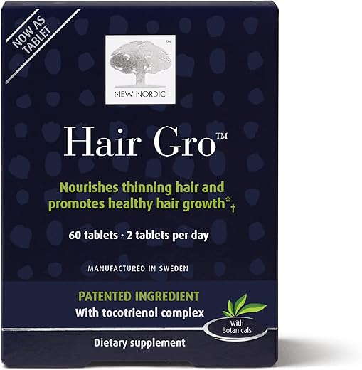 NEW NORDIC - Suplemento New Nordic Hair Gro | Comprimidos para o Crescimento Capilar | Biotina