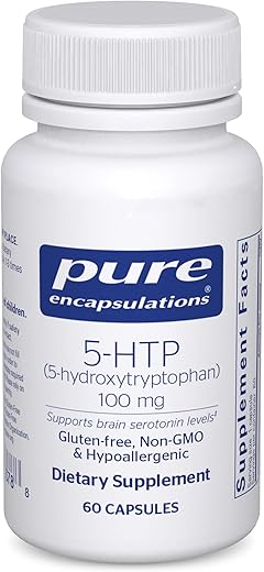 5-HTP 100 mg – Saúde Cerebral, Regulação do Sono | Marca de Produto - Pure Encapsulations