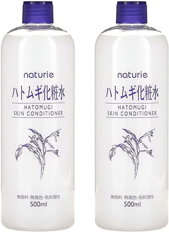 SOFIA BY ODE - Naturie Adlay (Hatomugi) Loção Tônica Condicionadora para Pele 500ml Extrato de Semente de Coix 2 Pacotes