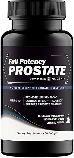 Full Potency Prostate – Suporte para a Próstata, Saúde Masculina, Potência Clínica, Saw Palmetto, Aumento do Fluxo e Frequência Urinária, e Suporte à Próstata - Nugenix