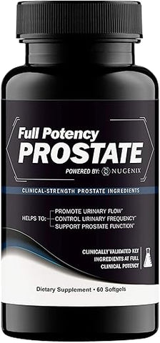 Full Potency Prostate – Suporte para a Próstata, Saúde Masculina, Potência Clínica, Saw Palmetto, Aumento do Fluxo e Frequência Urinária, e Suporte à Próstata - Nugenix