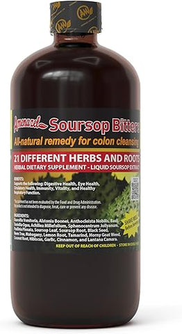 Organic Herbs - Amenazel Bitters de Graviola, Líquido, 473ml – Potencialize sua saúde com o poder da graviola