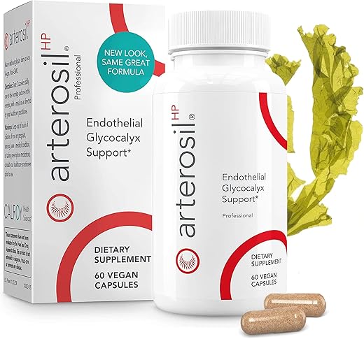 Calroy Health Sciences - Arterosil HP Professional – Suporte ao Glicocálix Endotelial – Saúde do Coração – Saúde das Artérias – Suporte à Circulação – MonitumRS® Sulfato de Rhamnan – Monostroma Nitidum