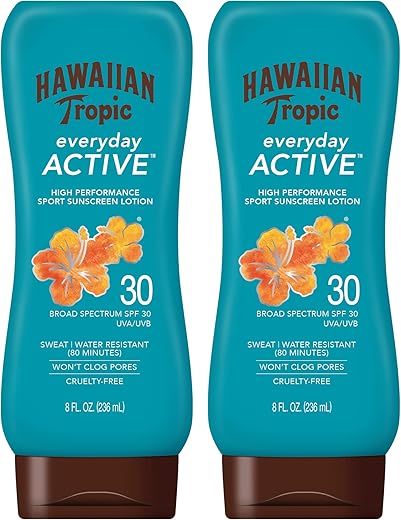 Protetor Solar Hawaiian Tropic Everyday Active FPS 30, Pack Duplo 240ml | Protetor Solar FPS 30, Bloqueador Solar, Sem Oxybenzone, Amplo Espectro, Pack Protetor Solar