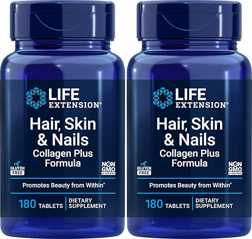 Hair, Skin: Fórmula Avançada para Cabelos e Pele – 60 Cápsulas - Life Extension