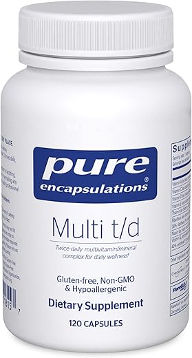 Multi T/D – Multivitamina | Fórmula Completa | 60 Cápsulas | Alta Absorção | Saúde e Bem-Estar - Pure Encapsulations