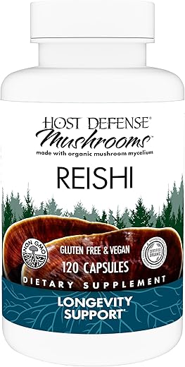 Cápsulas de Reishi Host Defense – Saúde do Coração – 60 cápsulas