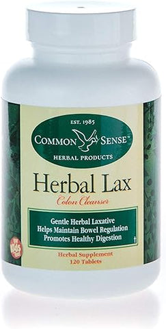 Common Sense Herbal Products - Herbal Lax: Limpeza do Cólon (120 Comprimidos) – Marca Herbal Lax