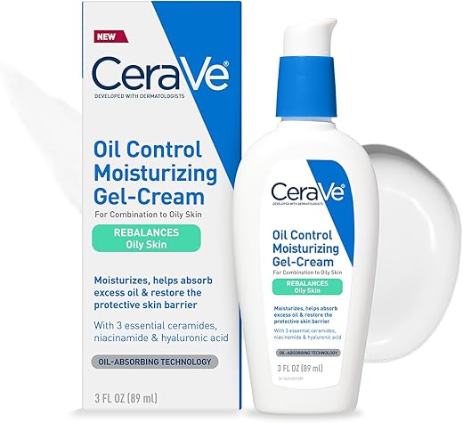 Gel-Creme Hidratante Oil Control | Pele Oleosa | Niacinamida, Ácido Hialurônico | 50g - CeraVe