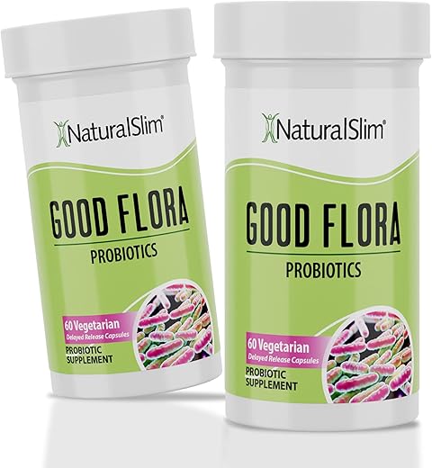 Good Flora – Probióticos para Saúde Digestiva, Flora Intestinal e Suporte Imunológico com Lactobacillus Acidophilus Probiótico | 7 Poderosas Cepas Probióticas | Livre de Glúten - NaturalSlim