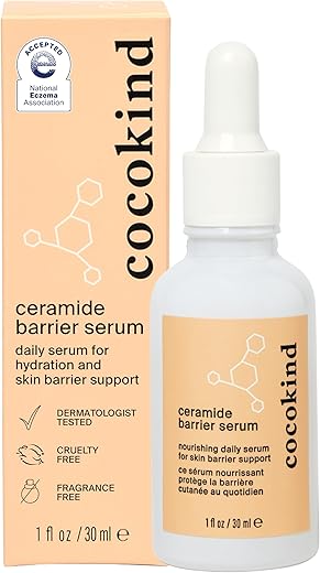 Ceramide Barrier Serum – Hidratante para Reduzir a Secura, Todos os Tipos de Pele, Inclusive Pele Sensível, Sem Fragrância, Cruelty Free, 30 ml - Cocokind