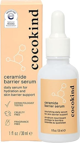 Ceramide Barrier Serum – Hidratante para Reduzir a Secura, Todos os Tipos de Pele, Inclusive Pele Sensível, Sem Fragrância, Cruelty Free, 30 ml - Cocokind